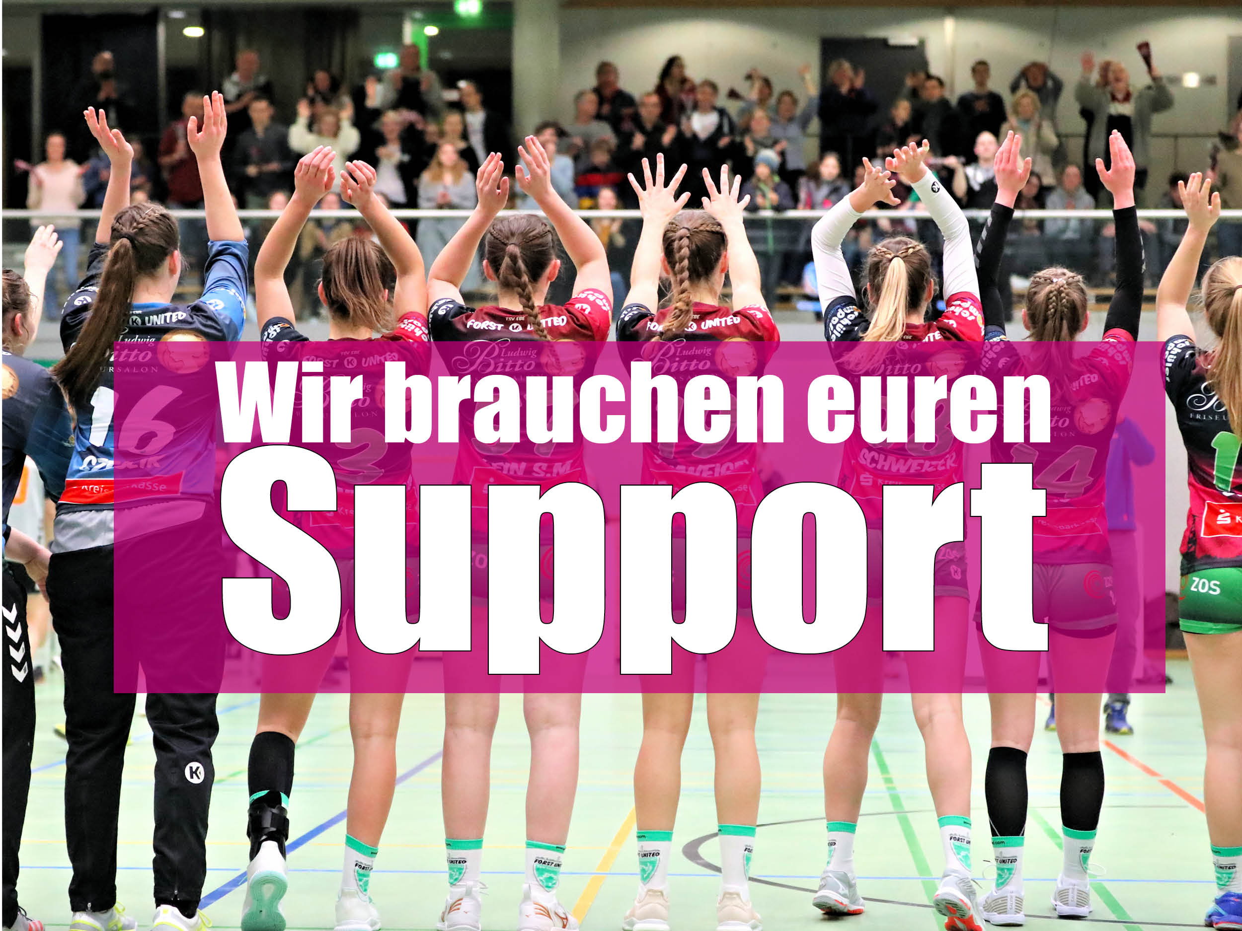 Handballerinnen bitten um Unterstützung